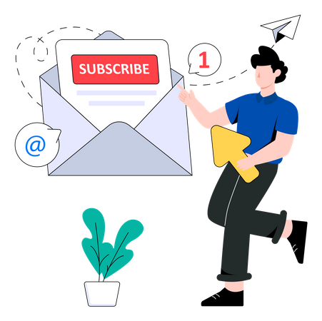 Subscription Mail  Illustration