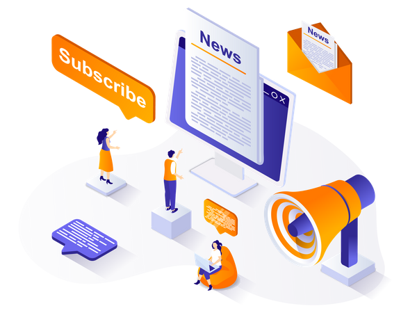 Subscription newsletter  Illustration