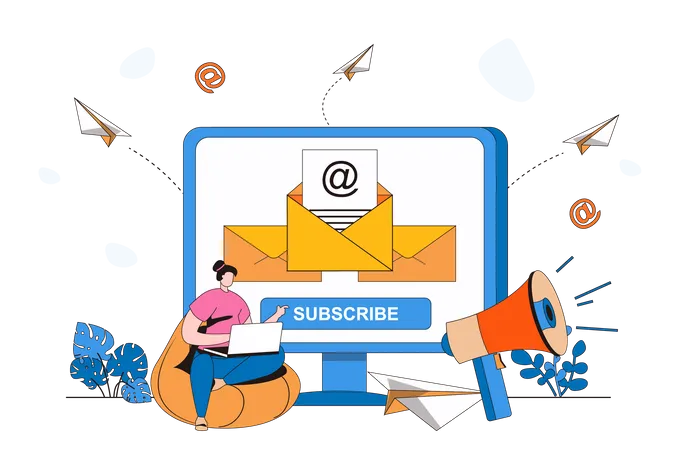 Subscription to newsletter  Illustration