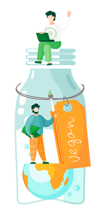 Substitut de lait végétalien à base de plantes  Illustration