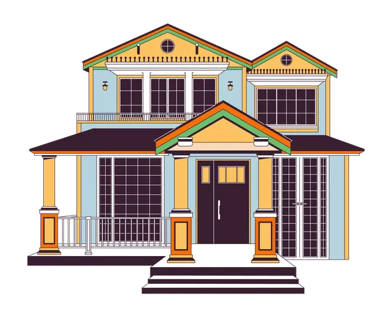 Suburban home  Illustration