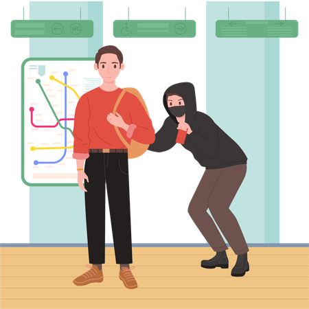 Subway theft  Illustration