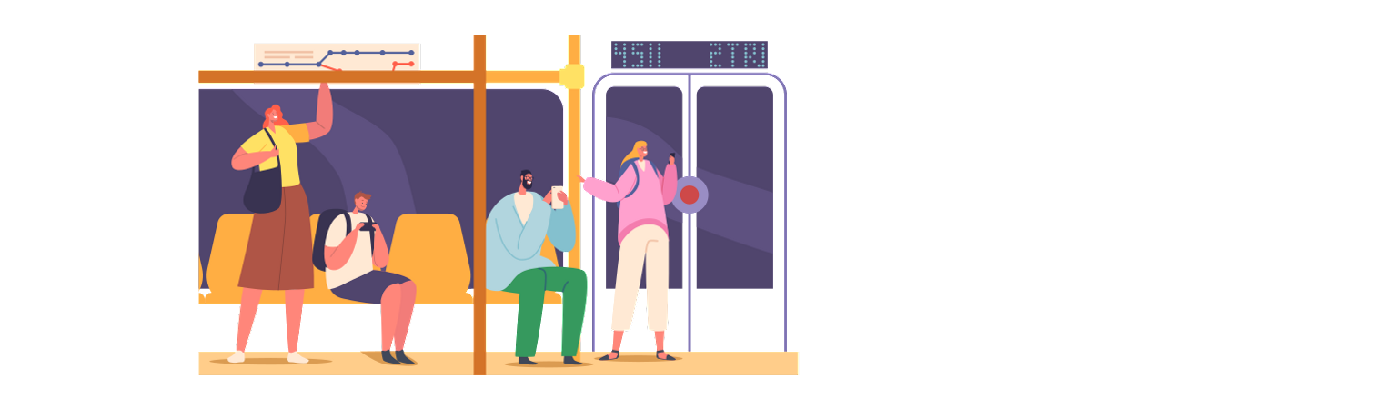 Subway Train Interior  Illustration