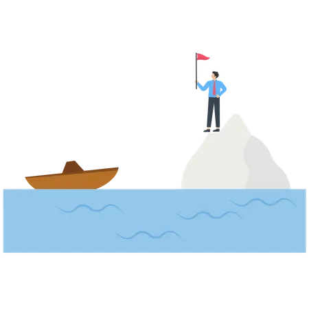 Illusion d'iceberg de succès  Illustration