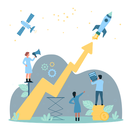 Success business startup  Illustration