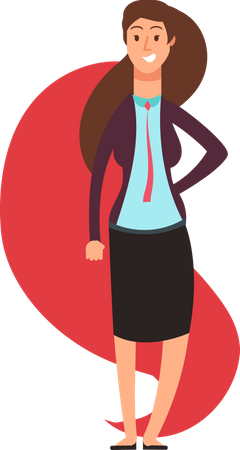 Success Businesswoman Illustration