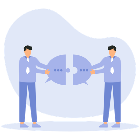 Success communicate and discussion or interview  Illustration