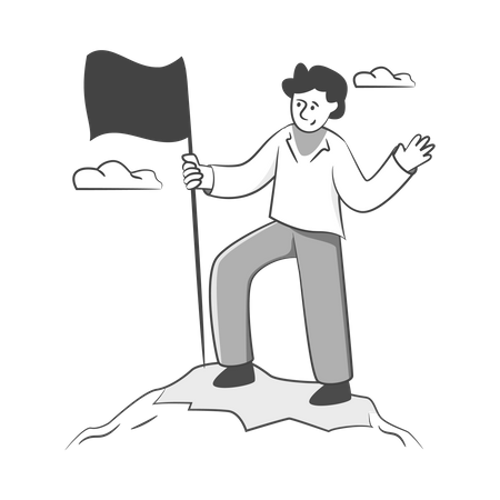 Success Flag  Illustration