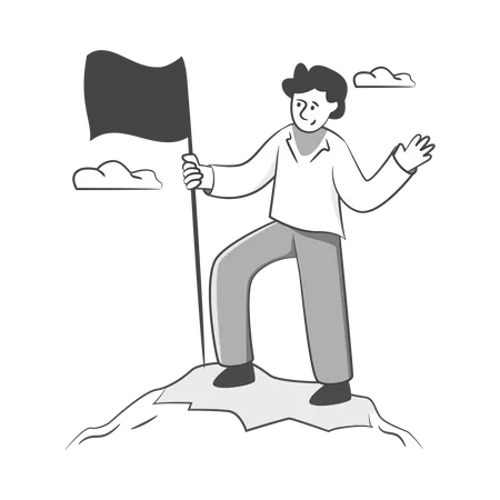 Success Flag  Illustration