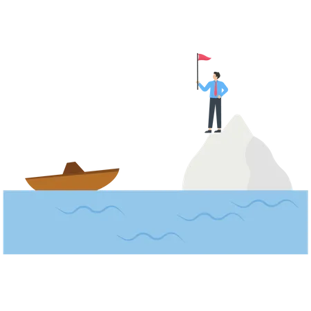 Success iceberg illusion  일러스트레이션