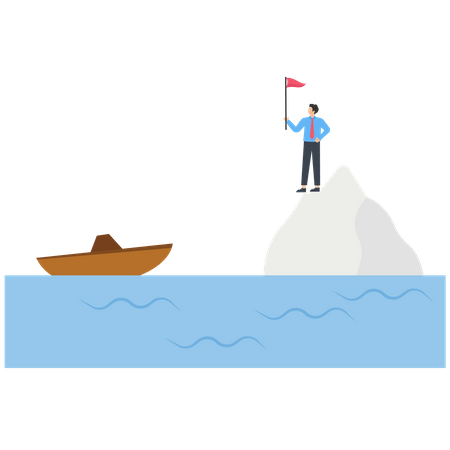 Success iceberg illusion  Illustration