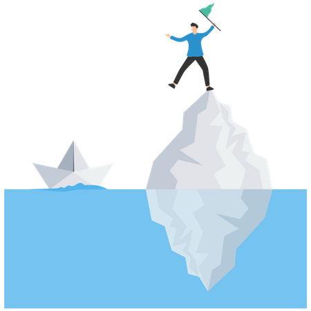 Success iceberg illusion  Illustration