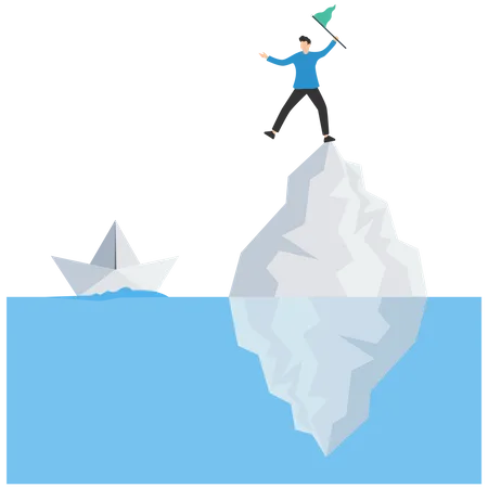 Success iceberg illusion  Illustration