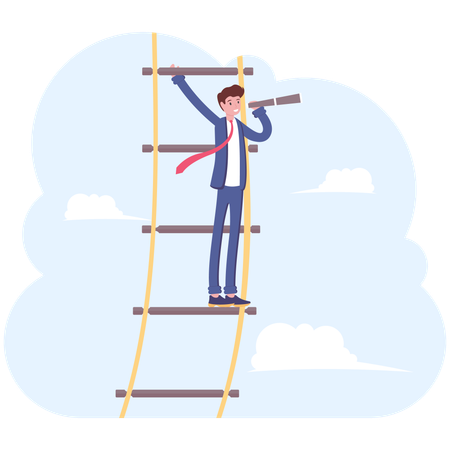 Success ladder for business opportunity  Illustration