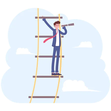 Success ladder for business opportunity  Illustration