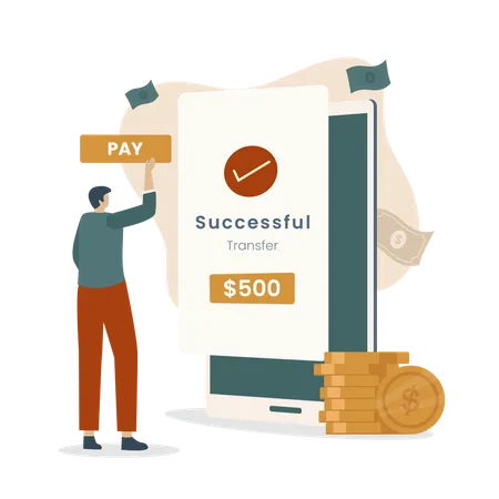 Success payment  Illustration