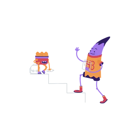 Success stairs  Illustration