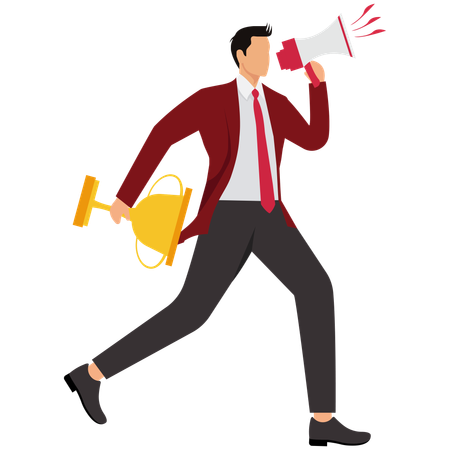 Success story to motivate people to achieve life success  Illustration