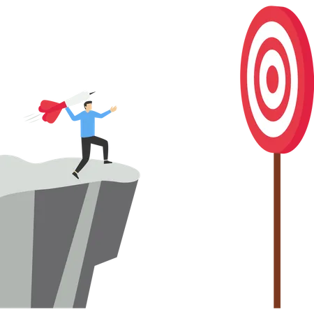 Aim To Target As Effort In Business And Focus On Goal Successful And Effective Corporate Growth And Management Strategy Vector Illustration Illustration