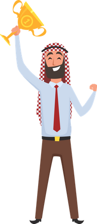 Successful Arabic Businessman  Illustration