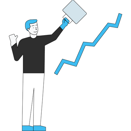 Successful Business career  Illustration