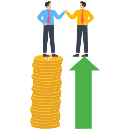 Successful business cooperation  Illustration