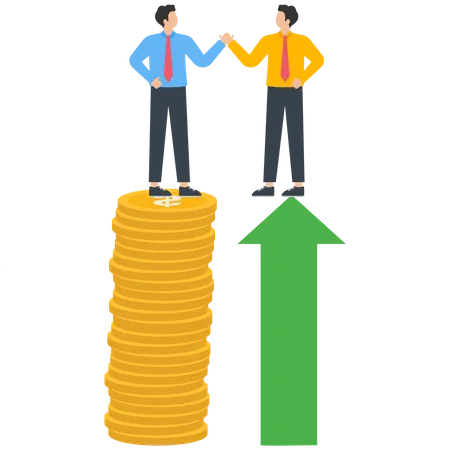 Successful business cooperation  Illustration