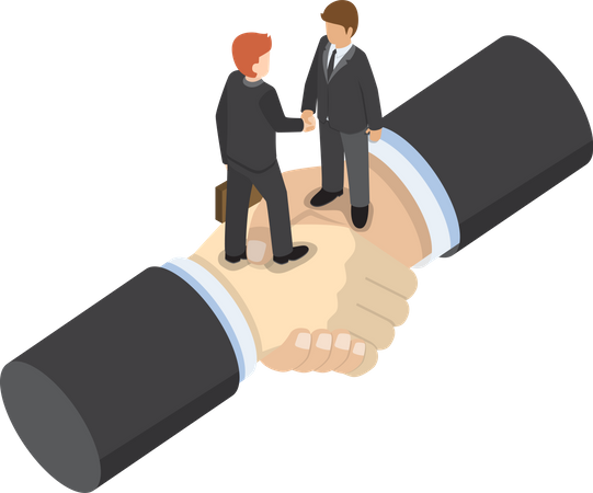 Successful business deal  Illustration