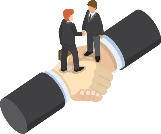 Successful business deal  Illustration