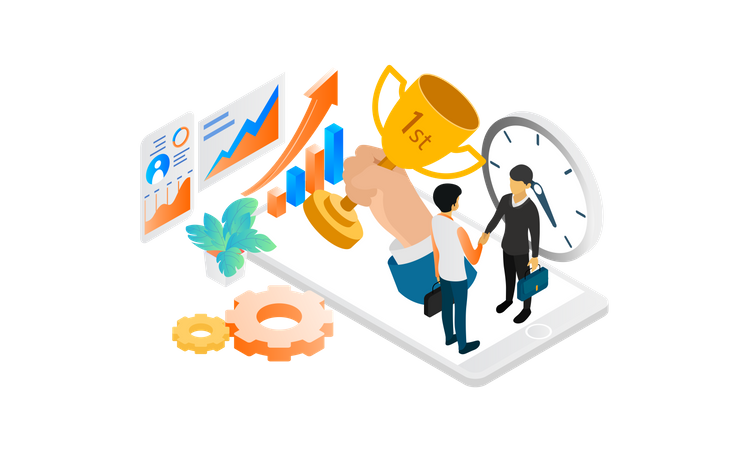 Successful Business  Illustration