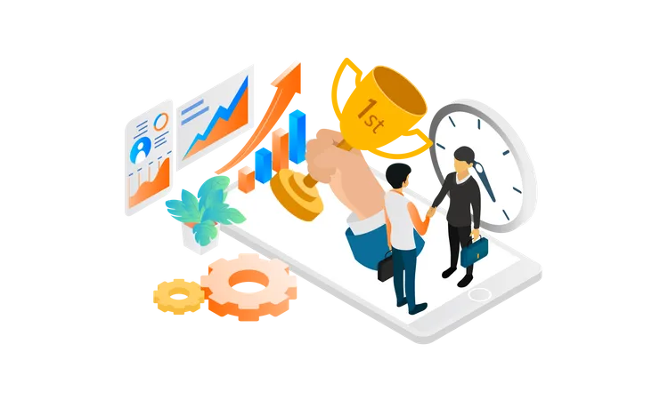 Successful Business  Illustration