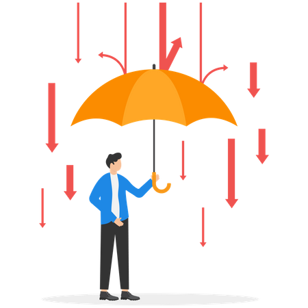 Successful business management during crisis  Illustration