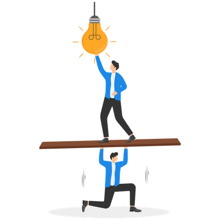 Successful business partnership  Illustration