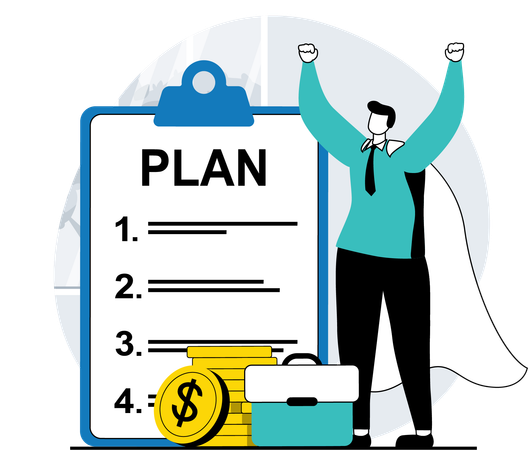 Successful Business planning  Illustration