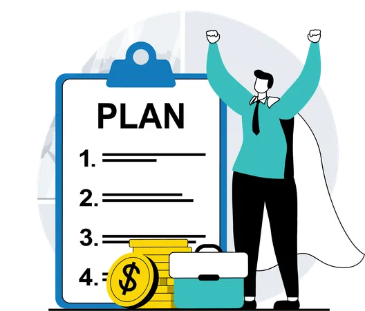 Successful Business planning  Illustration