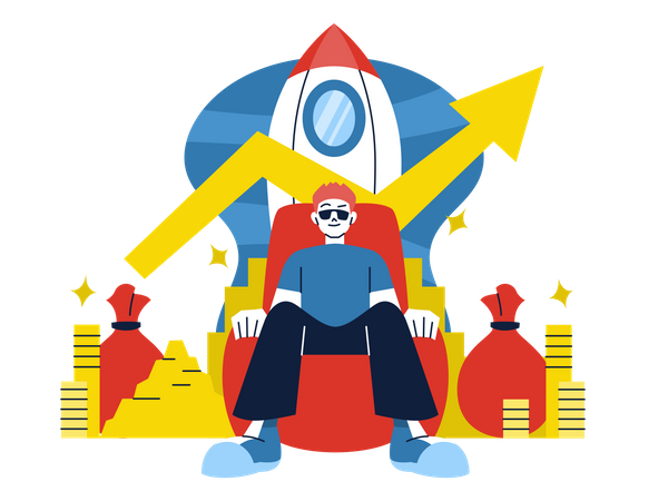 Successful Business Startup  Illustration