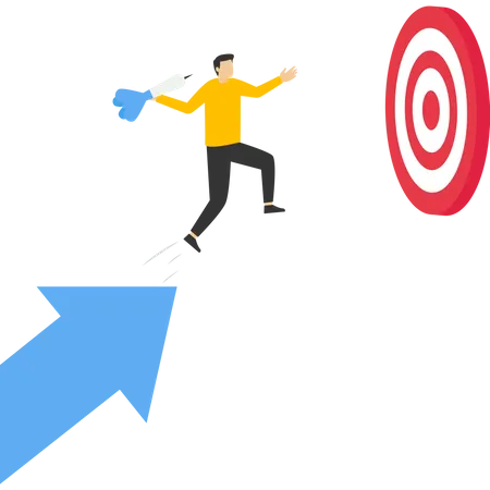 Successful Business Target Achievement  Illustration