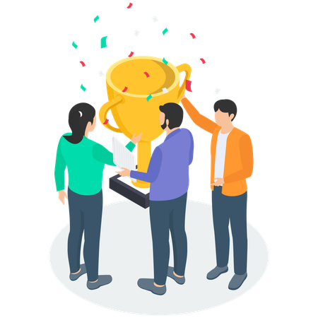 Successful Business team  Illustration