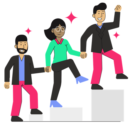 Successful business team Illustration