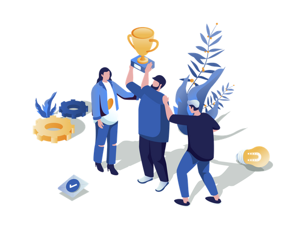 Successful business team  Illustration