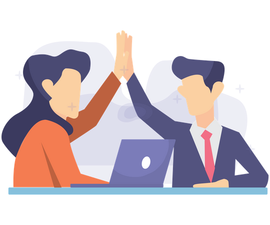 Successful business team  Illustration