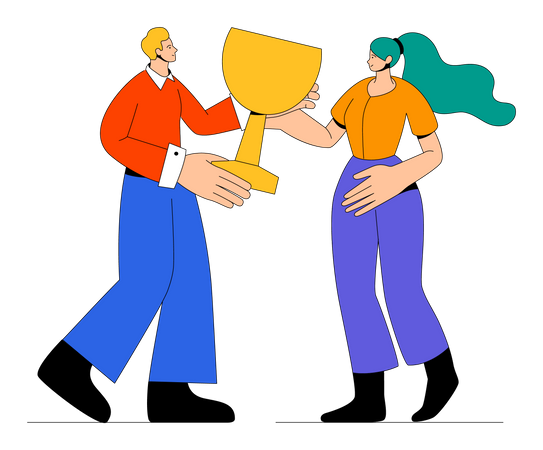 Successful business team  Illustration