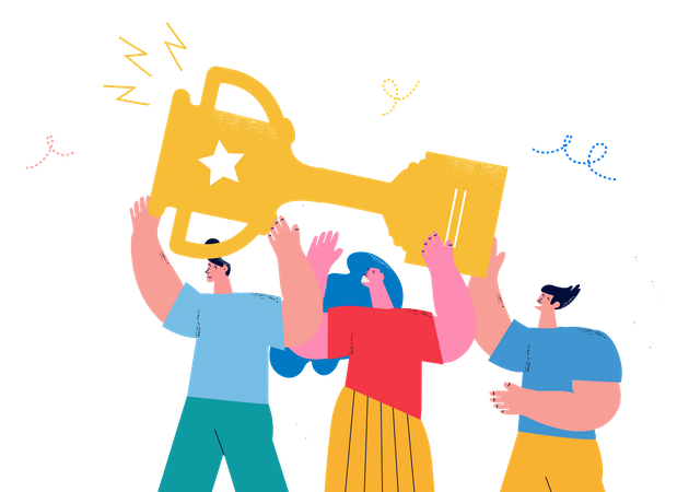 Successful business team  Illustration