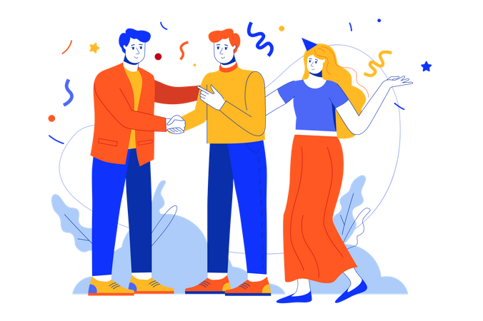 Successful Business Team  Illustration