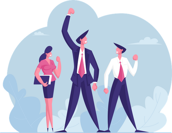 Successful business team  Illustration