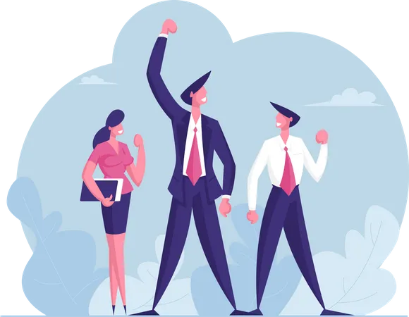 Successful business team  Illustration