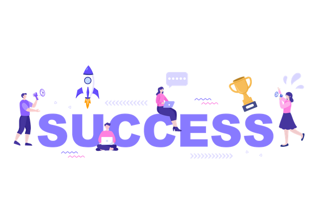 Successful Business Team  Illustration