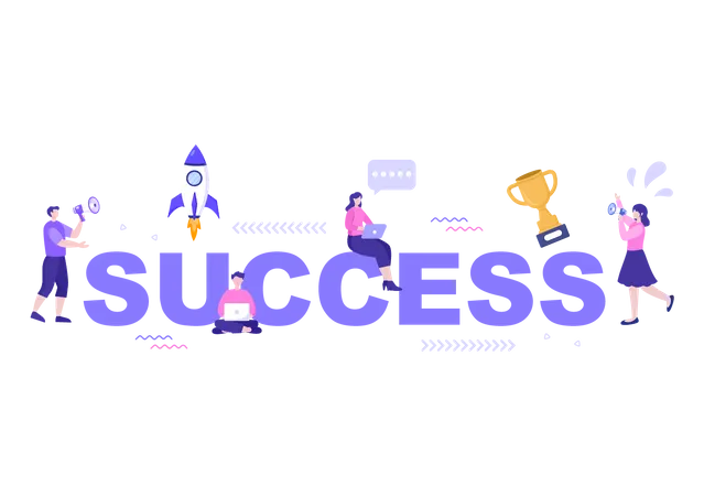 Successful Business Team  Illustration