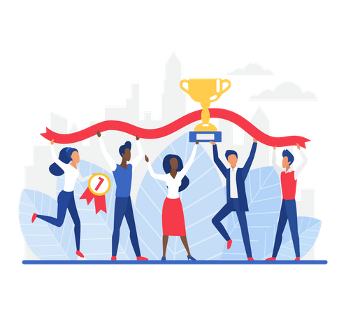 Successful business team  Illustration