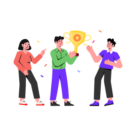 Successful Business Team  Illustration